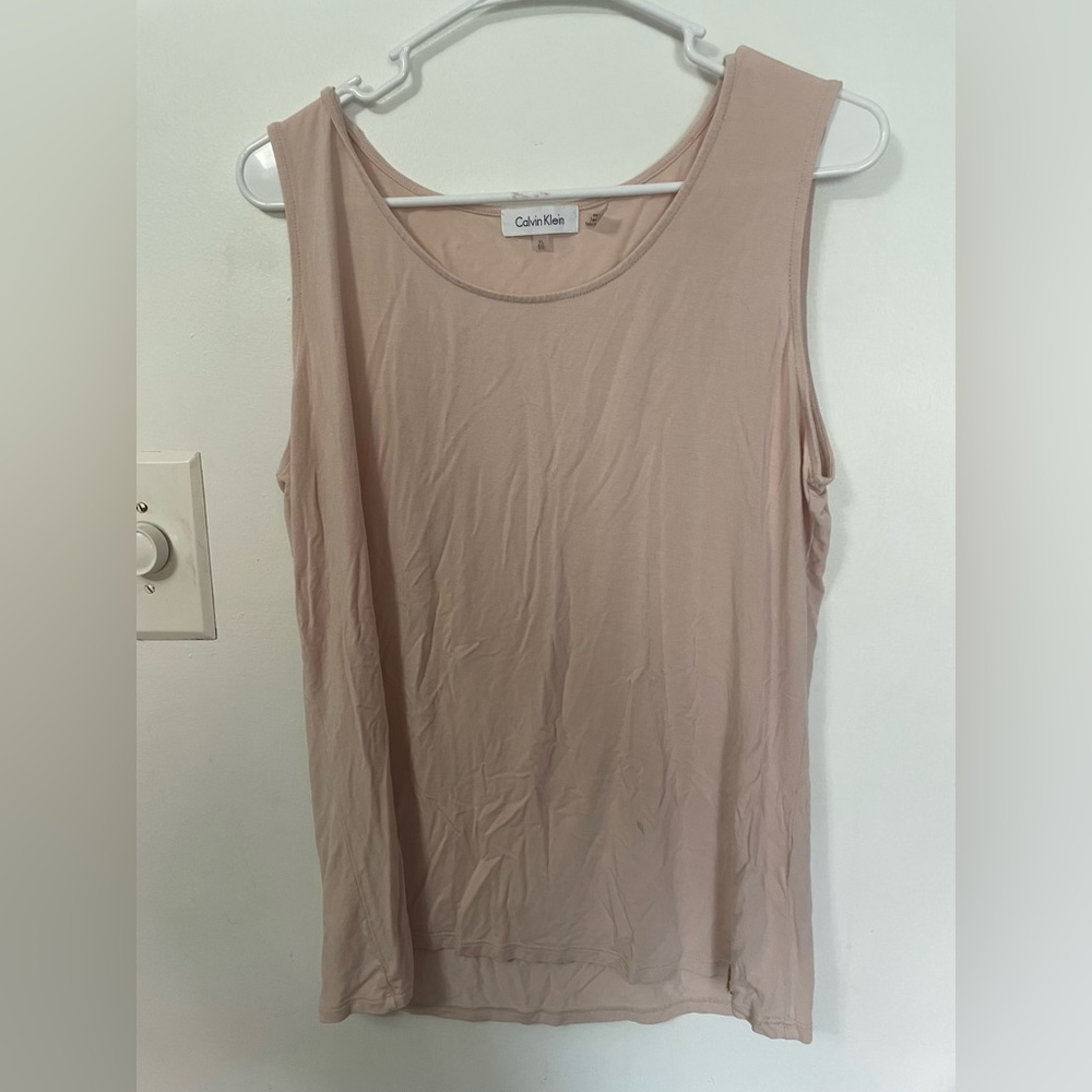 Calvin Klein Women’s Soft Baby Pink Tank Top XL